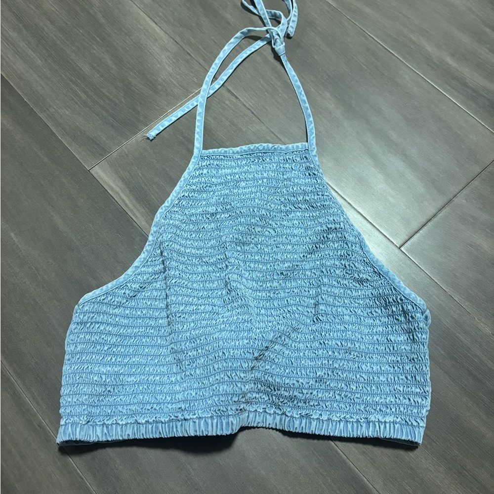Light Blue Halter Top